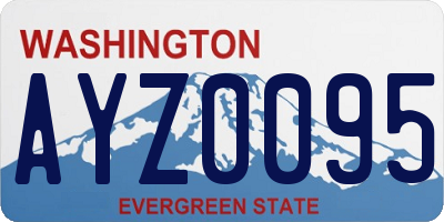 WA license plate AYZ0095