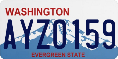 WA license plate AYZ0159