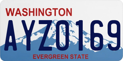 WA license plate AYZ0169