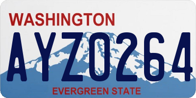 WA license plate AYZ0264