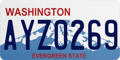 WA license plate AYZ0269