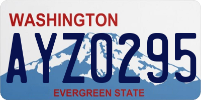 WA license plate AYZ0295