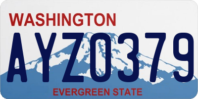 WA license plate AYZ0379