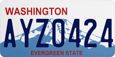 WA license plate AYZ0424