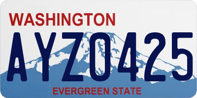 WA license plate AYZ0425