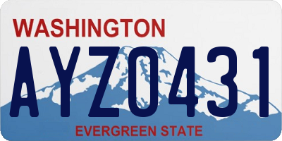 WA license plate AYZ0431