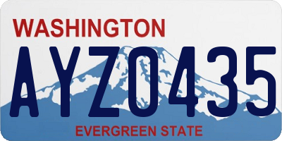 WA license plate AYZ0435