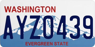 WA license plate AYZ0439