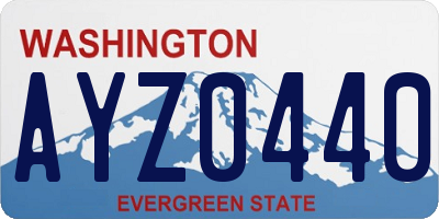 WA license plate AYZ0440