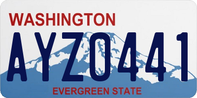 WA license plate AYZ0441