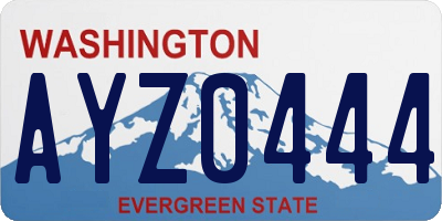 WA license plate AYZ0444