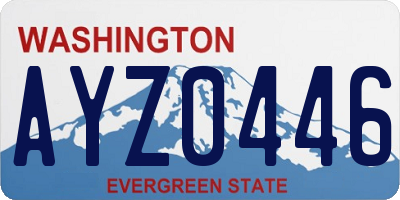 WA license plate AYZ0446