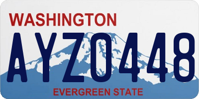 WA license plate AYZ0448