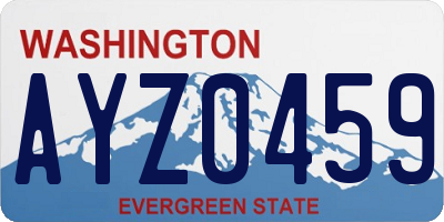 WA license plate AYZ0459