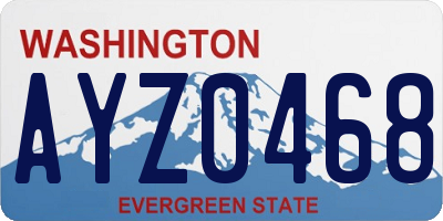 WA license plate AYZ0468