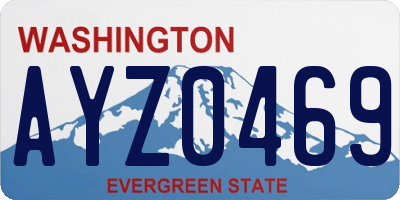 WA license plate AYZ0469