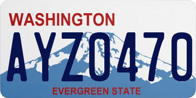 WA license plate AYZ0470