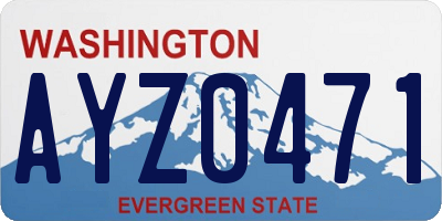 WA license plate AYZ0471