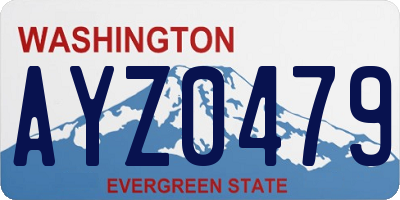 WA license plate AYZ0479