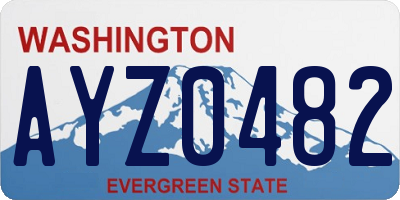 WA license plate AYZ0482