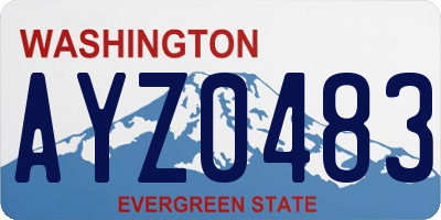 WA license plate AYZ0483