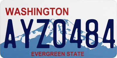 WA license plate AYZ0484