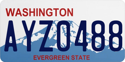 WA license plate AYZ0488