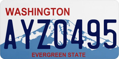 WA license plate AYZ0495