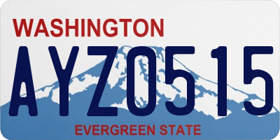 WA license plate AYZ0515