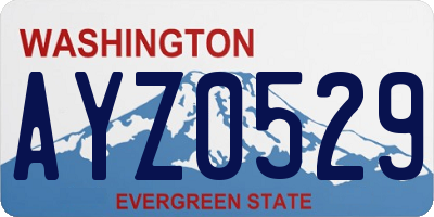 WA license plate AYZ0529