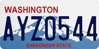 WA license plate AYZ0544