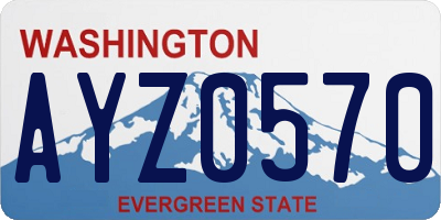 WA license plate AYZ0570