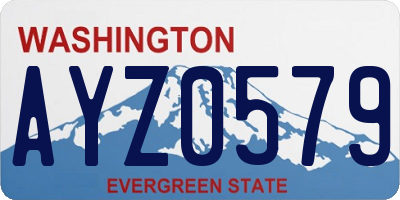 WA license plate AYZ0579