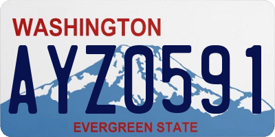 WA license plate AYZ0591