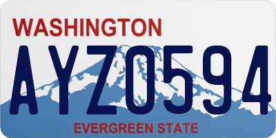 WA license plate AYZ0594