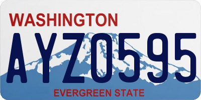 WA license plate AYZ0595