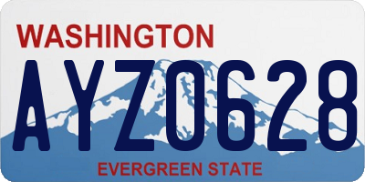 WA license plate AYZ0628