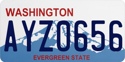 WA license plate AYZ0656