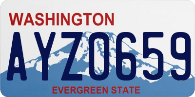 WA license plate AYZ0659