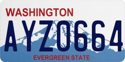 WA license plate AYZ0664