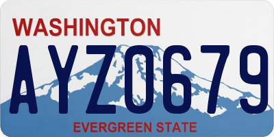 WA license plate AYZ0679