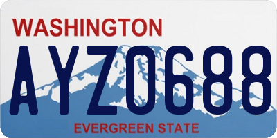 WA license plate AYZ0688