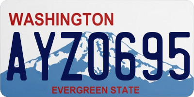 WA license plate AYZ0695