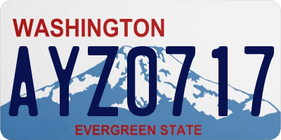 WA license plate AYZ0717