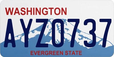 WA license plate AYZ0737