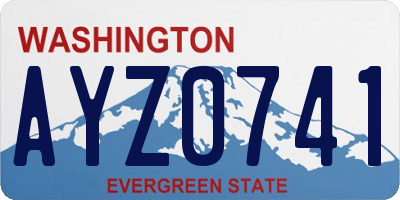 WA license plate AYZ0741