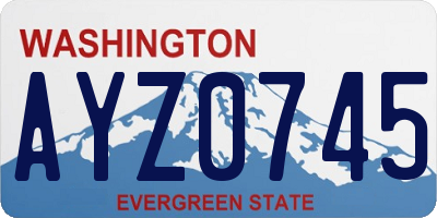 WA license plate AYZ0745