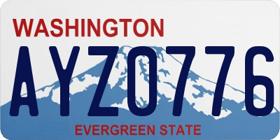 WA license plate AYZ0776