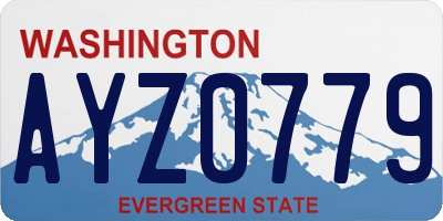 WA license plate AYZ0779