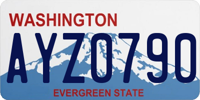 WA license plate AYZ0790